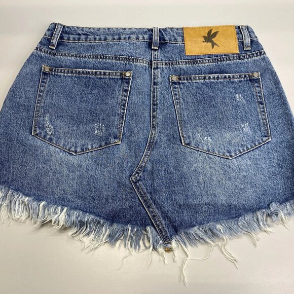 One Teaspoon “Junkyard” Low-Waist Denim Mini Skirt – Size 27 (NWT) - Picture 7 of 11
